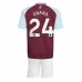Aston Villa Amadou Onana #24 Hjemmedraktsett Barn 2024-25 Kortermet (+ Korte bukser)